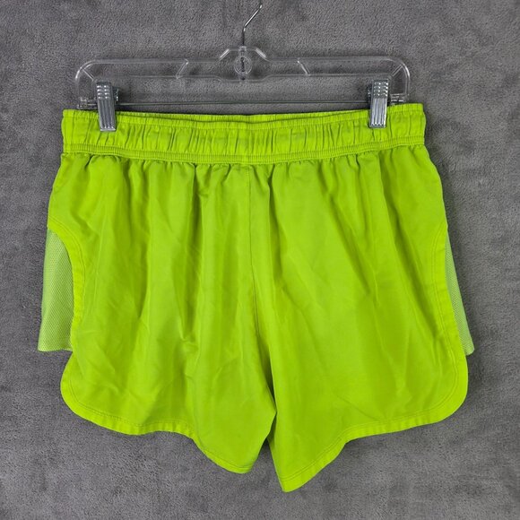 Womens Nike Air Neon Green Dri-Fit Running Shorts Lined Polyester Stretch Size M - Picture 6 of 11